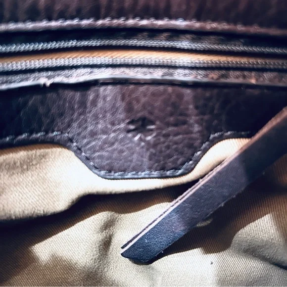 Lucky Brand Brown on Brown Studded Leather Crossbody Bag - Picture 9 of 10